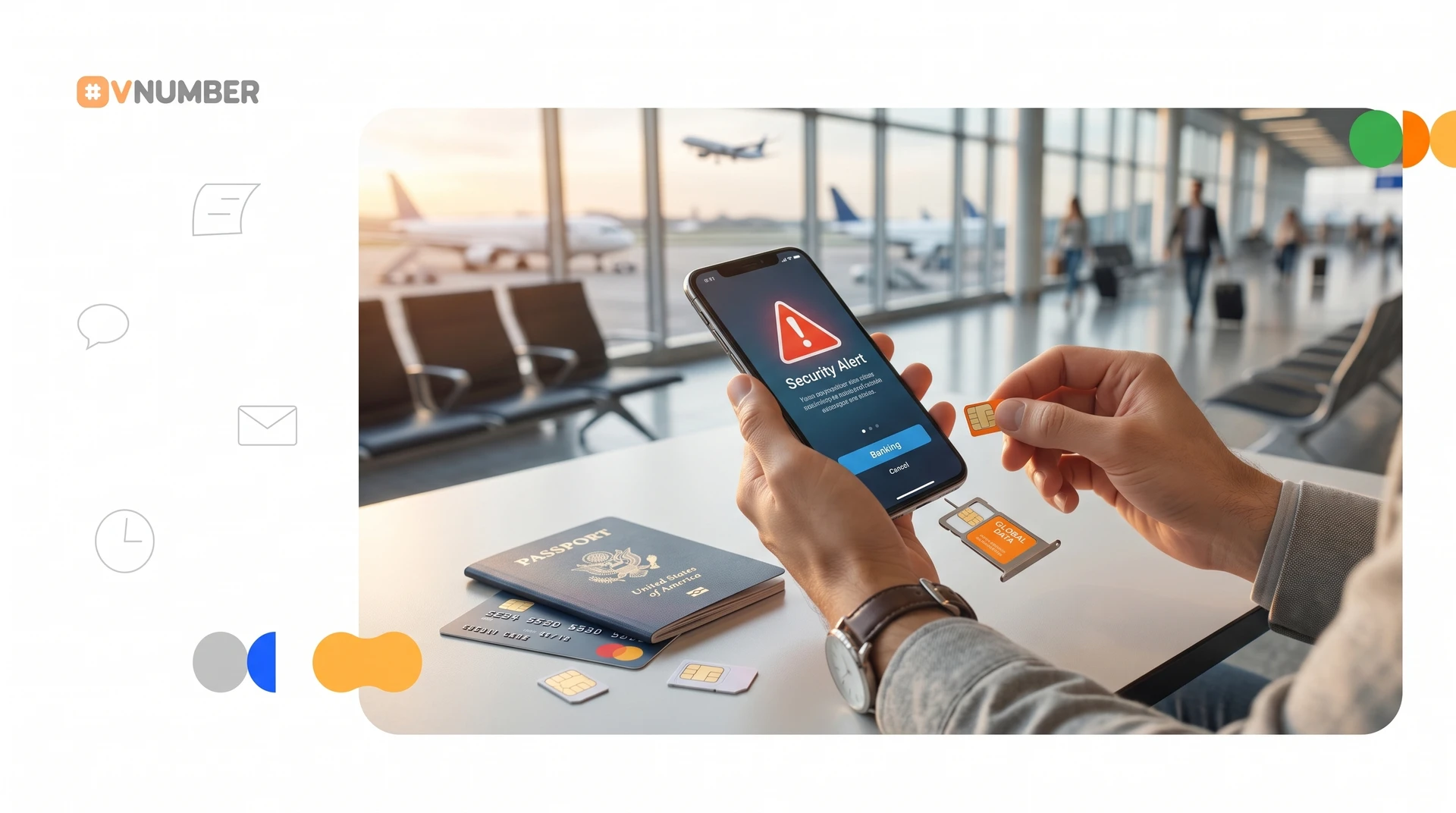Capa del artículo que explica cómo proteger comunicaciones bancarias al viajar al extranjero.