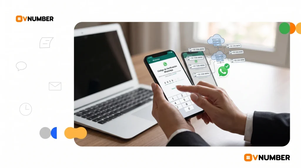 Guía paso a paso para verificar WhatsApp utilizando un número virtual en dispositivos móviles.