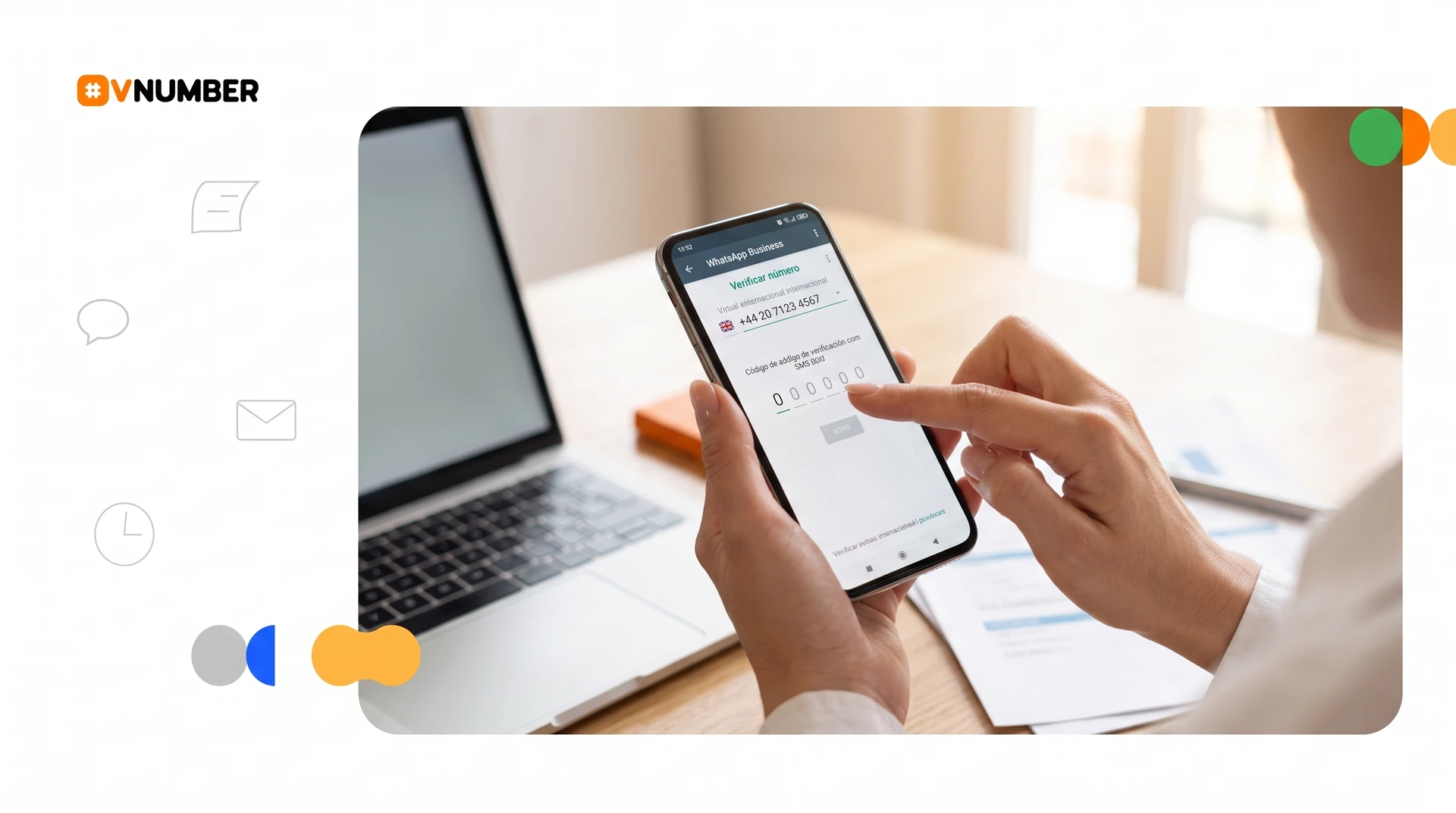Portada del artículo sobre cómo configurar WhatsApp Business con un número virtual internacional.