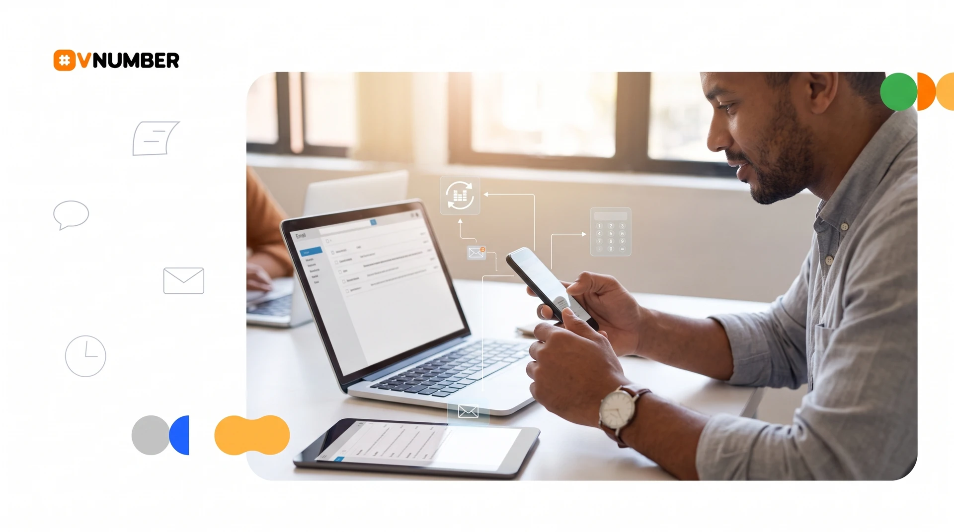 Artículo sobre cómo utilizar un número virtual en múltiples dispositivos y recibir SMS en el correo electrónico.