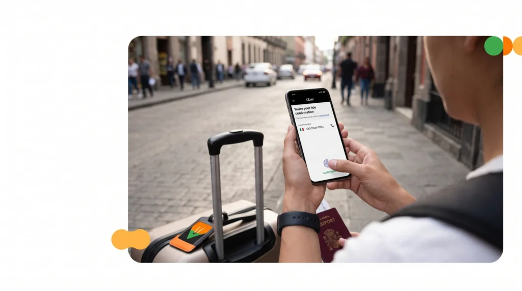 Cubierta del artículo sobre cómo usar un número virtual para verificar Uber y apps de transporte al viajar.