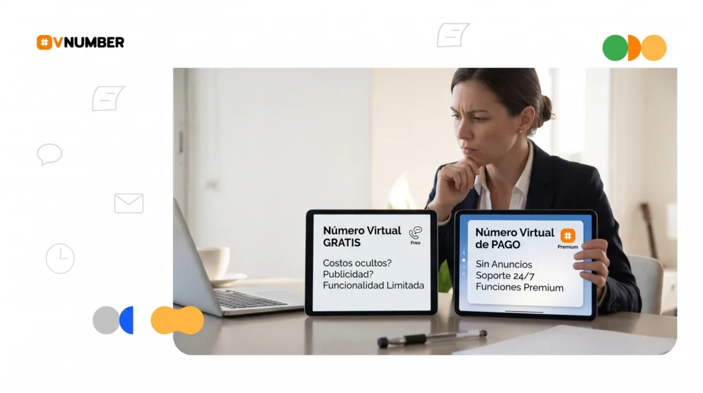 Comparativa entre números virtuales gratis y de pago para elegir la mejor opción en el artículo.